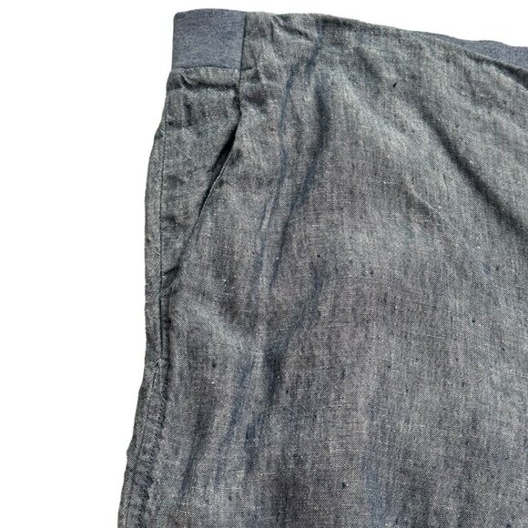 J.Jill Love Linen 100% Linen Denim Blue Pants Pull-On Pockets Women's Size XL - Picture 4 of 8